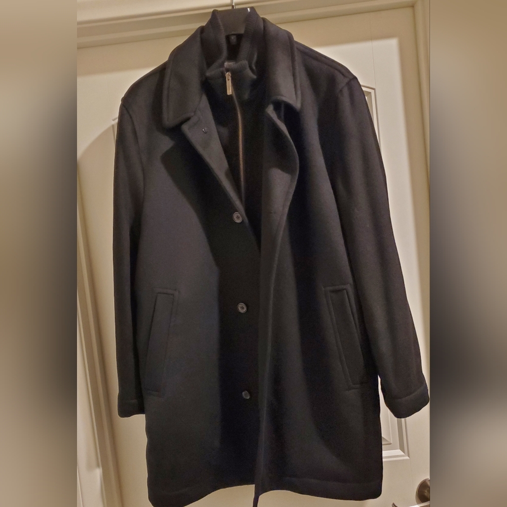 Kenneth Cole Reaction Wool & Cashmere Coat Men Size XL